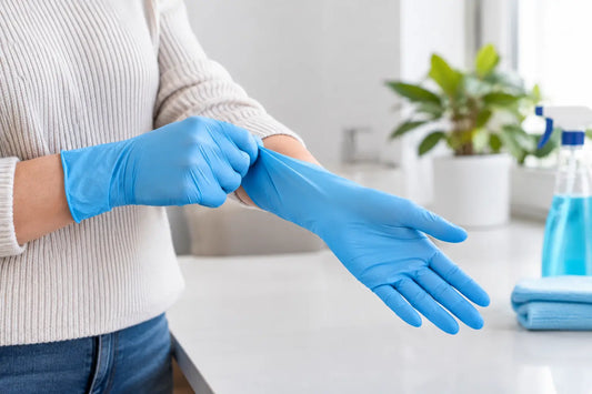 Guantes vinilo látex para el cuidado diario