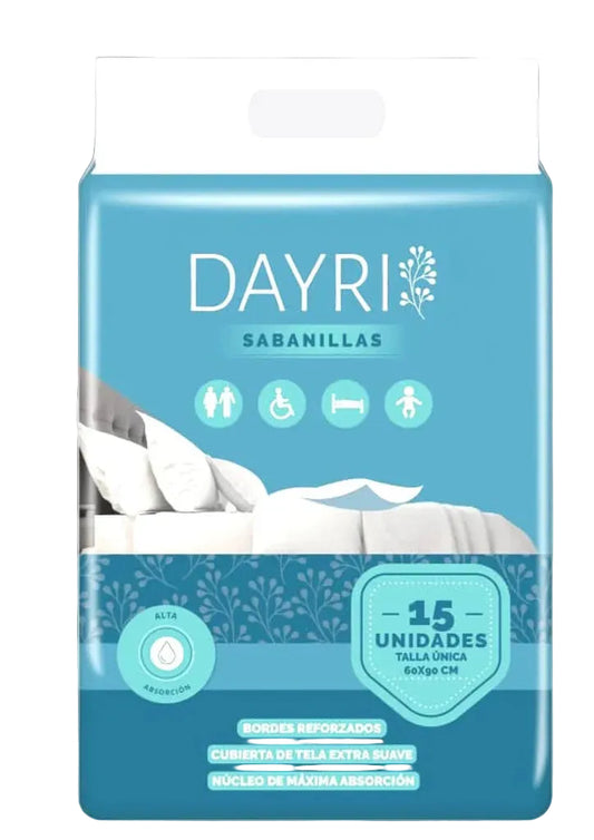 Dayri Sabanilla Absorbente 90x60 cm 15 unidades